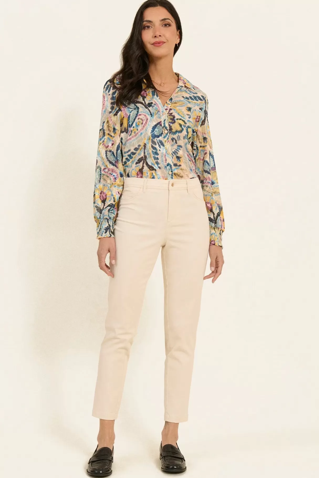 NAF NAF Jeans^Pantalon Feline Vanille