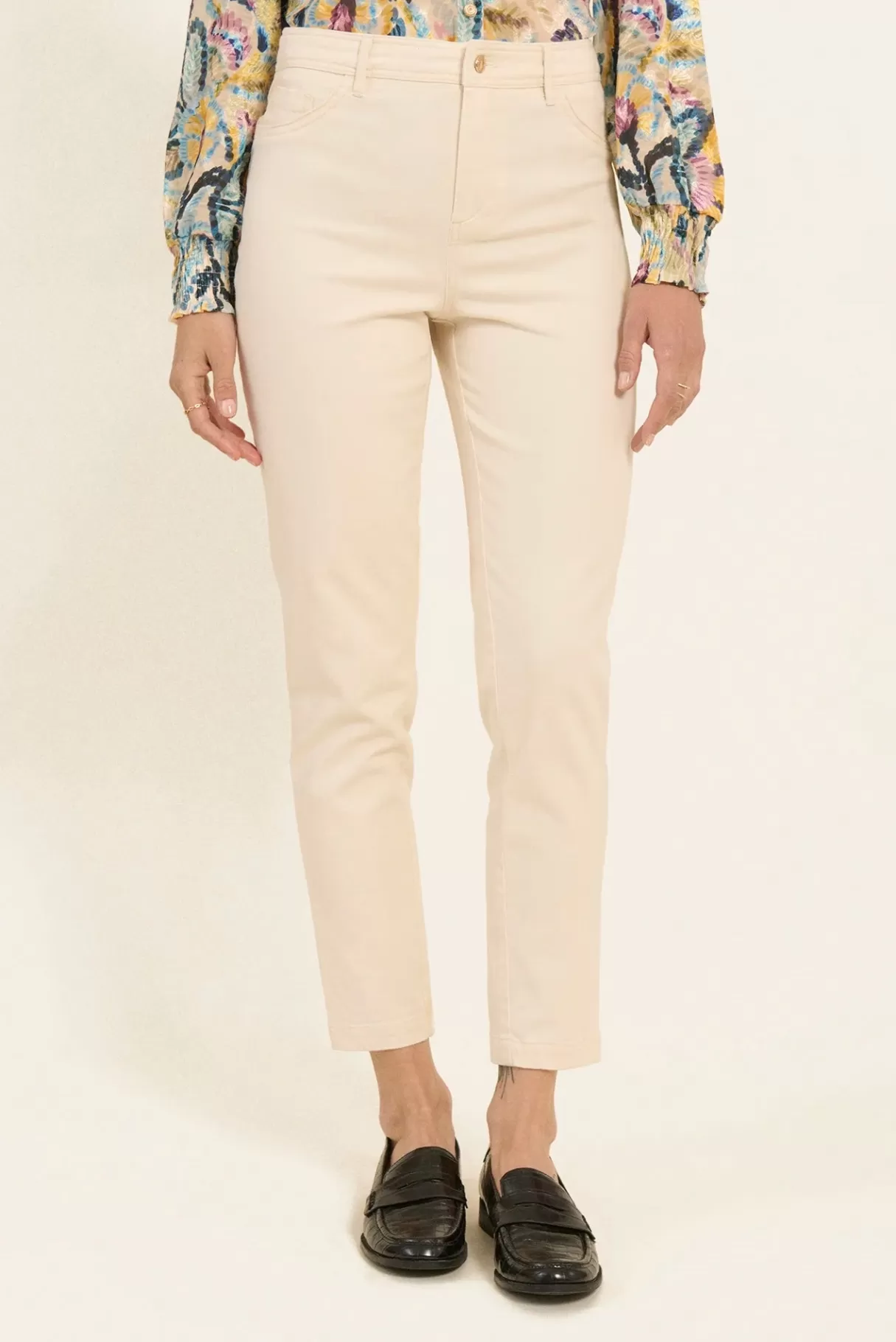 NAF NAF Jeans^Pantalon Feline Vanille