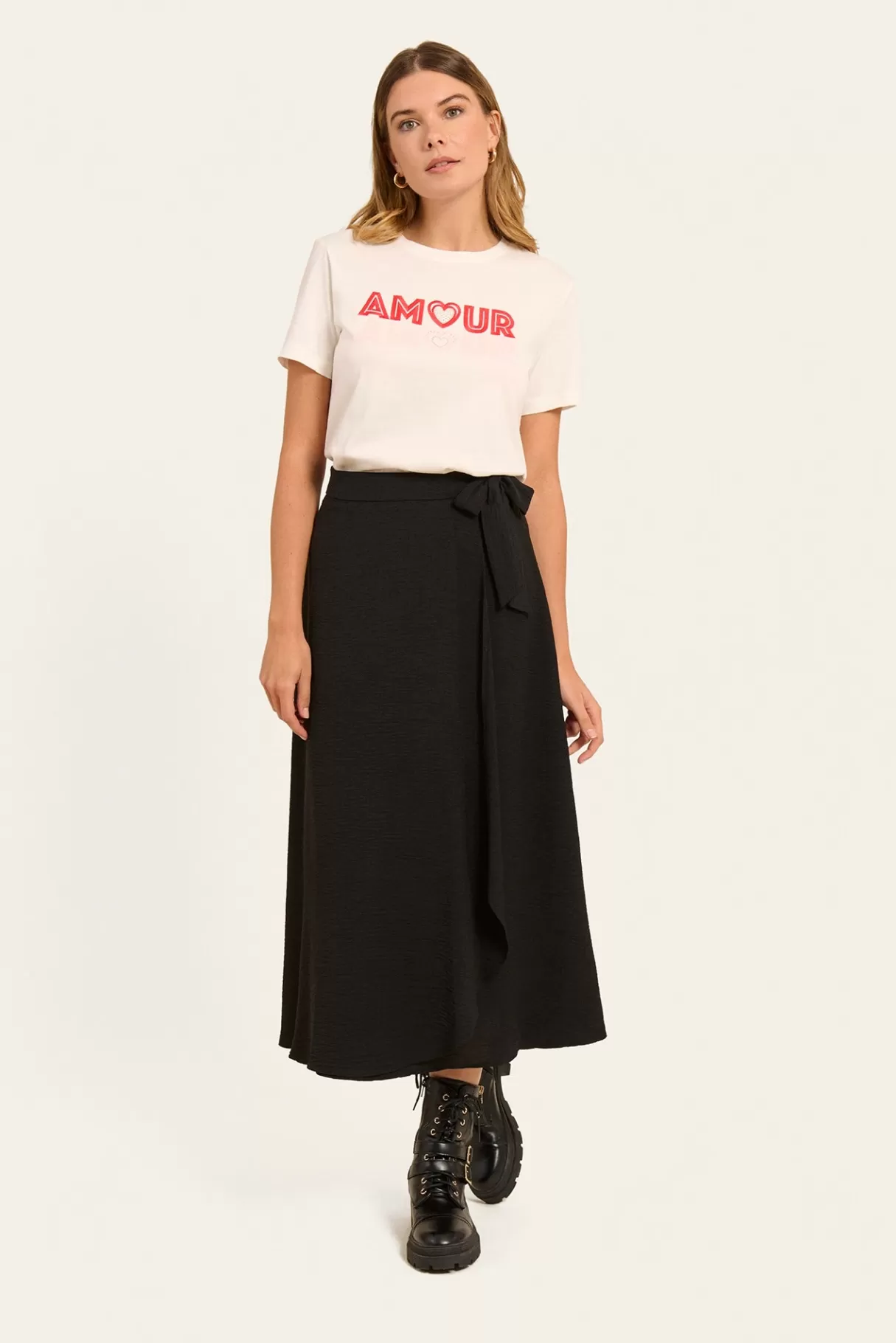 NAF NAF Tops & T-shirts^T-shirt Amoureuse Ecru